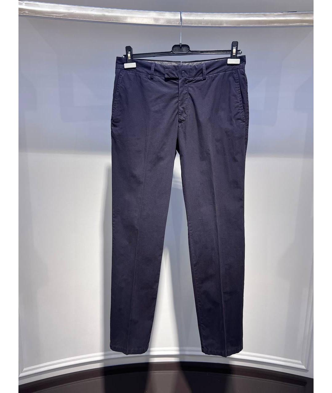 ZZEGNA Черные хлопковые классические брюки, фото 4