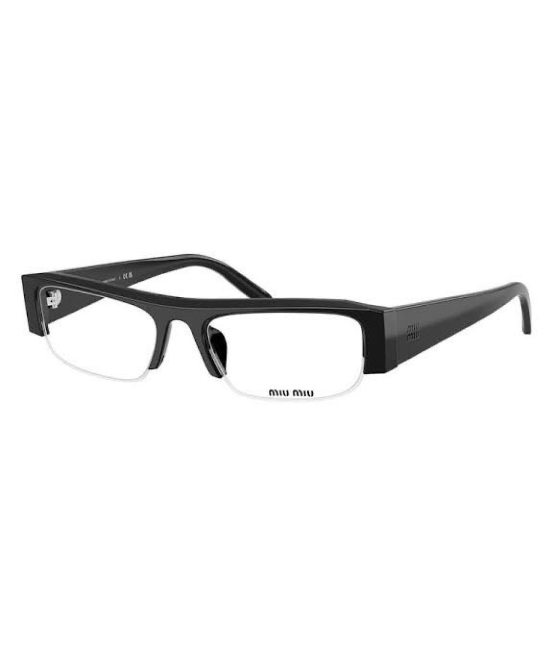 MIU MIU Черные пластиковые солнцезащитные очки, фото 1