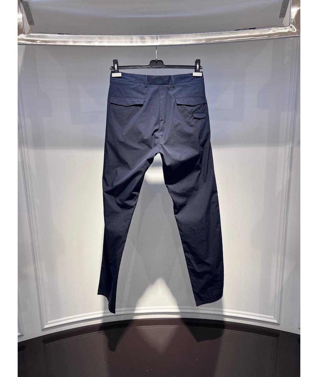 ZZEGNA Темно-синие хлопковые классические брюки, фото 2