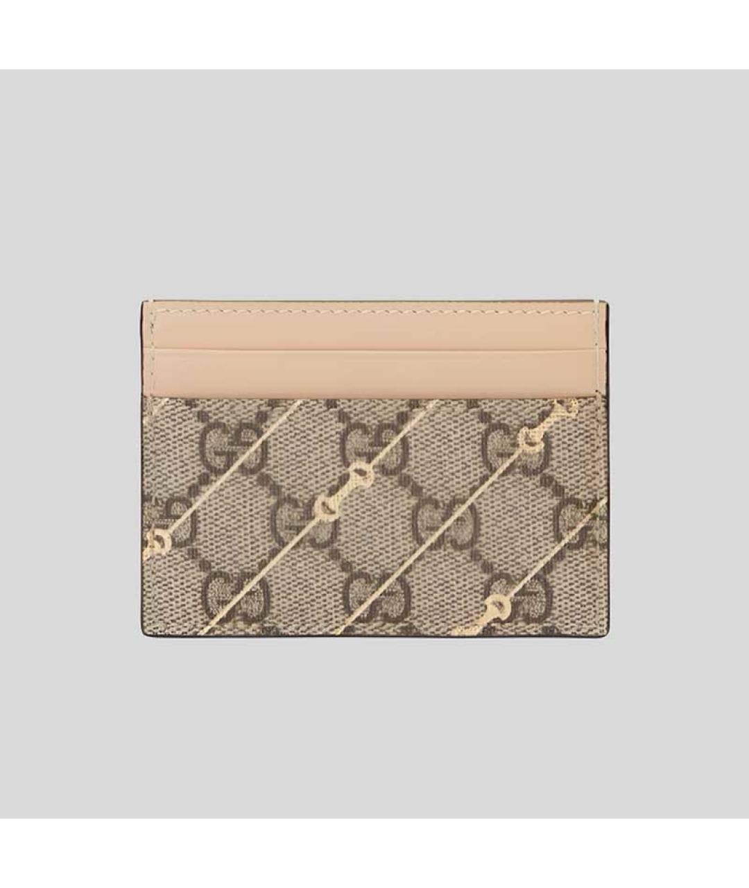 GUCCI Бежевый кожаный кардхолдер, фото 8