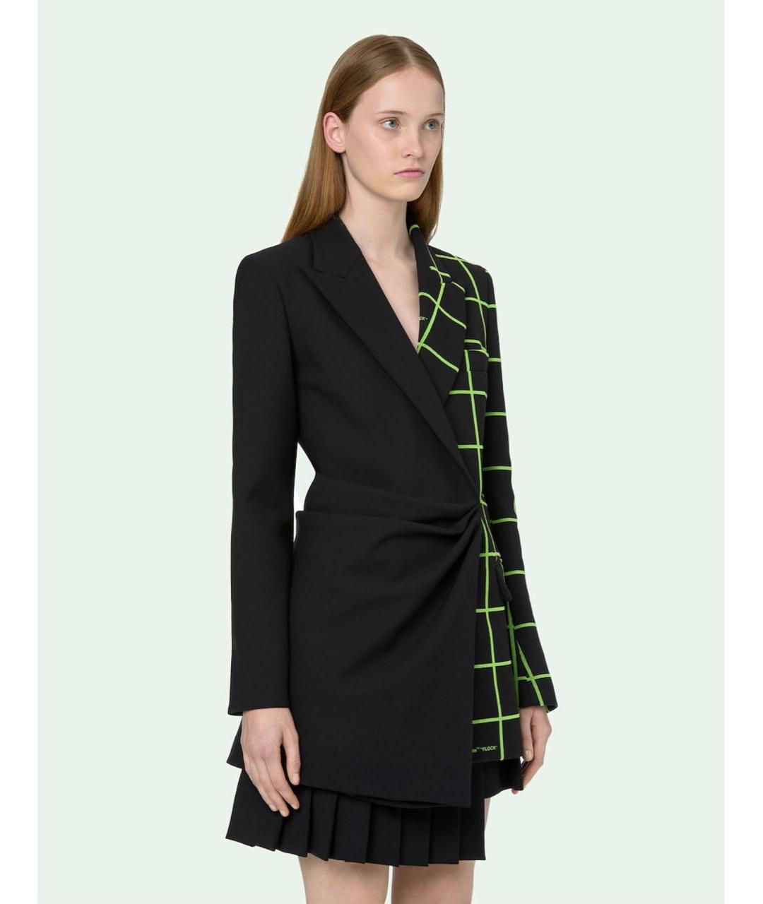 OFF-WHITE Черный шерстяной жакет/пиджак, фото 3