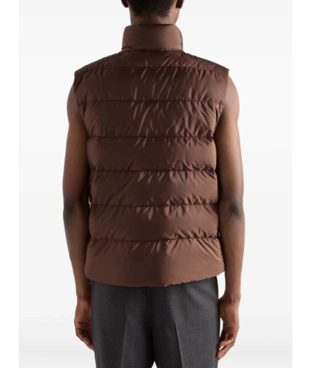 PRADA Коричневый полиамидовый жилет, фото 4