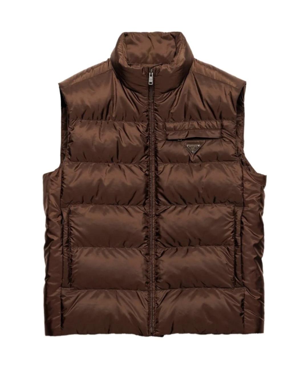 PRADA Коричневый полиамидовый жилет, фото 1