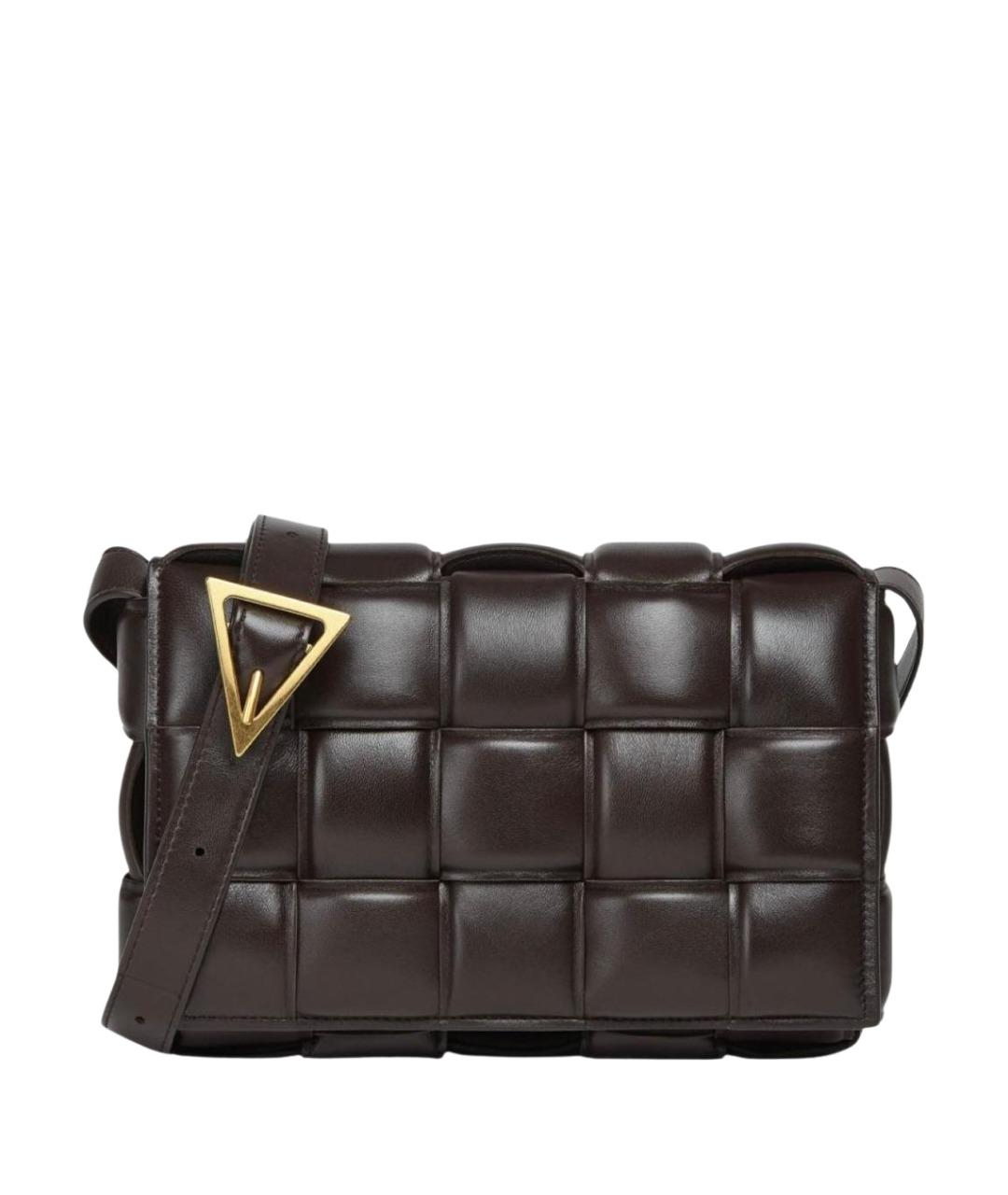 BOTTEGA VENETA Коричневая кожаная сумка через плечо, фото 1