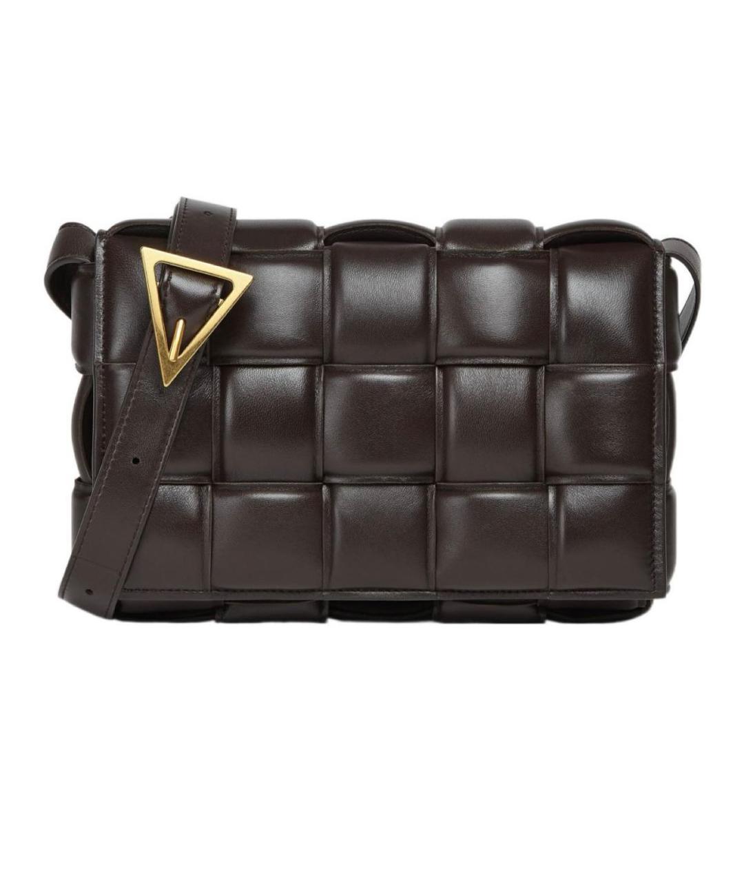 BOTTEGA VENETA Коричневая кожаная сумка через плечо, фото 6