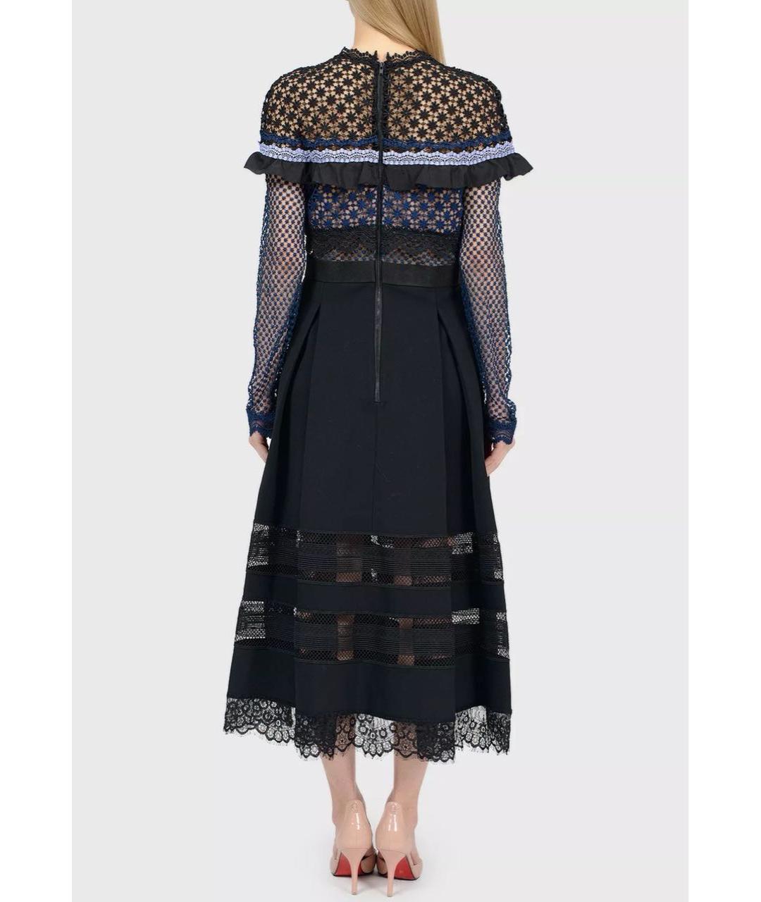 SELF-PORTRAIT Черное полиэстеровое коктейльное платье, фото 6