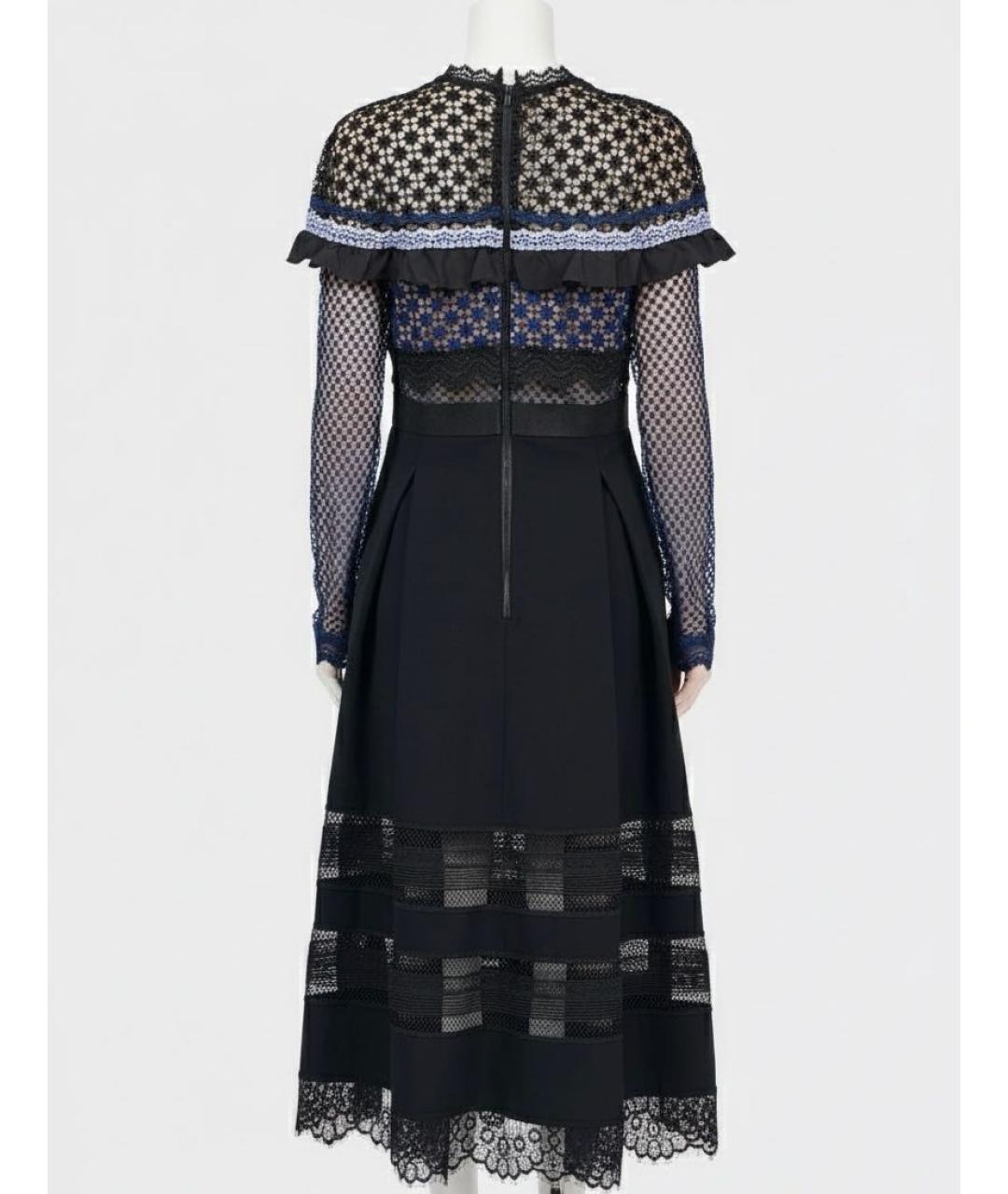 SELF-PORTRAIT Черное полиэстеровое коктейльное платье, фото 3