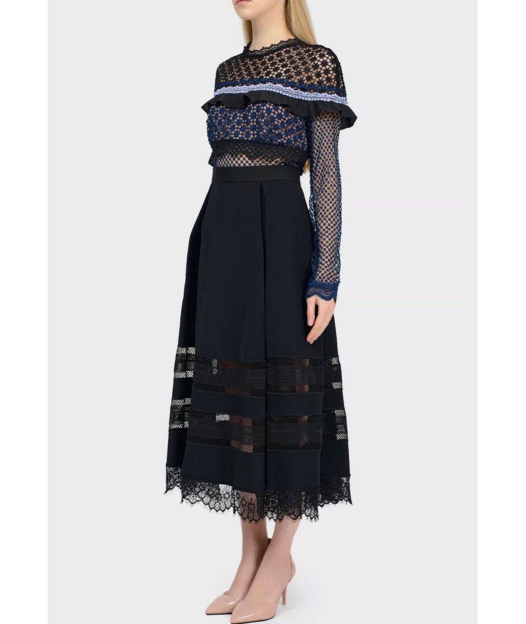 SELF-PORTRAIT Черное полиэстеровое коктейльное платье, фото 5