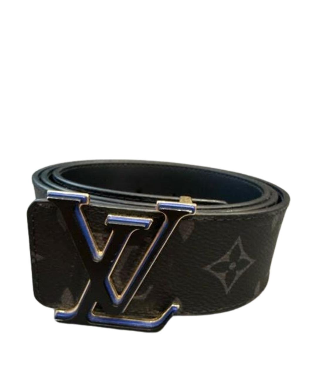 LOUIS VUITTON Черный кожаный ремень, фото 1