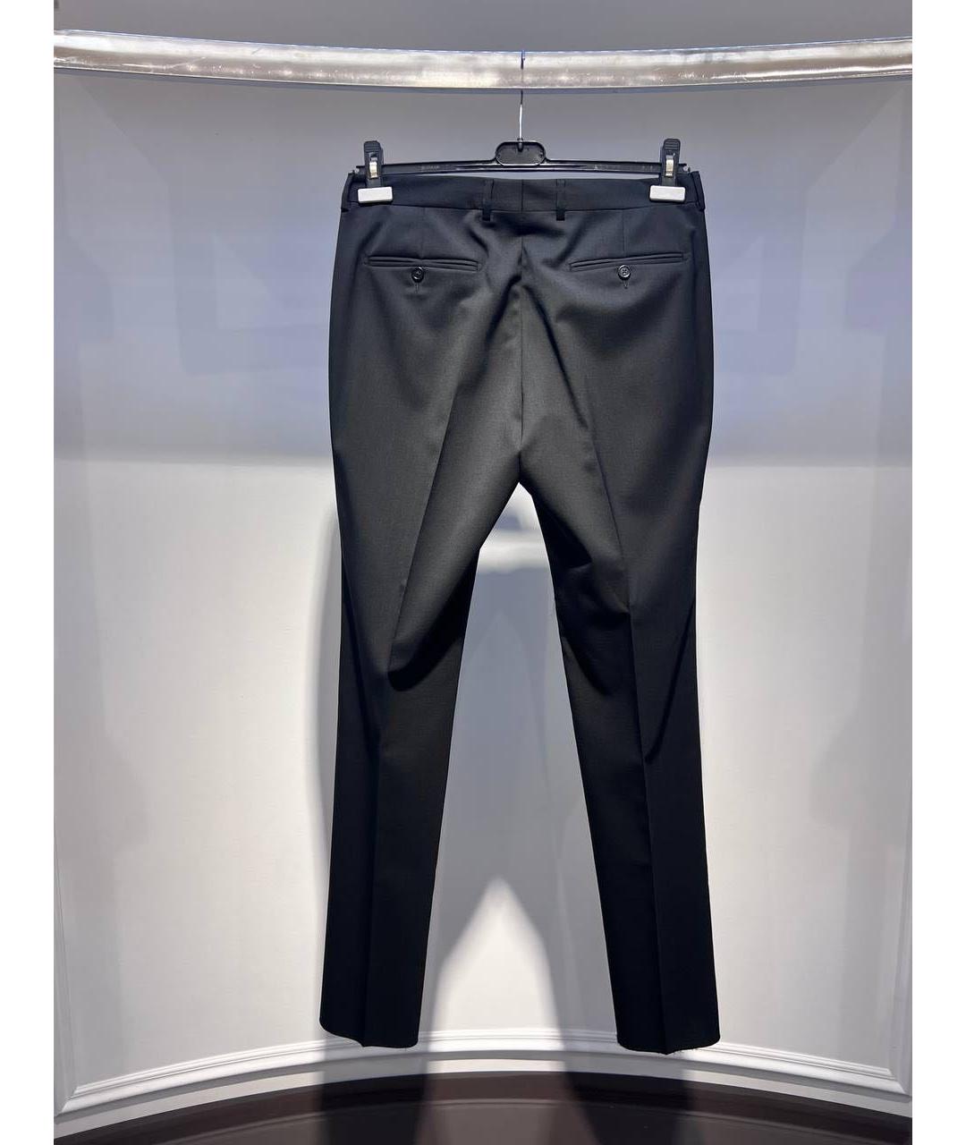 ZZEGNA Черные полиэстеровые классические брюки, фото 2