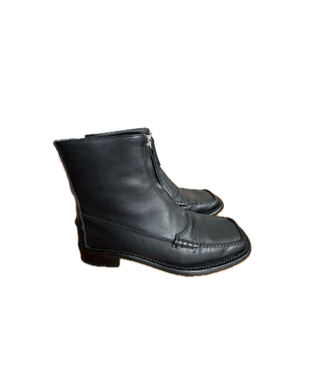 HEREU Черные кожаные ботильоны, фото 1