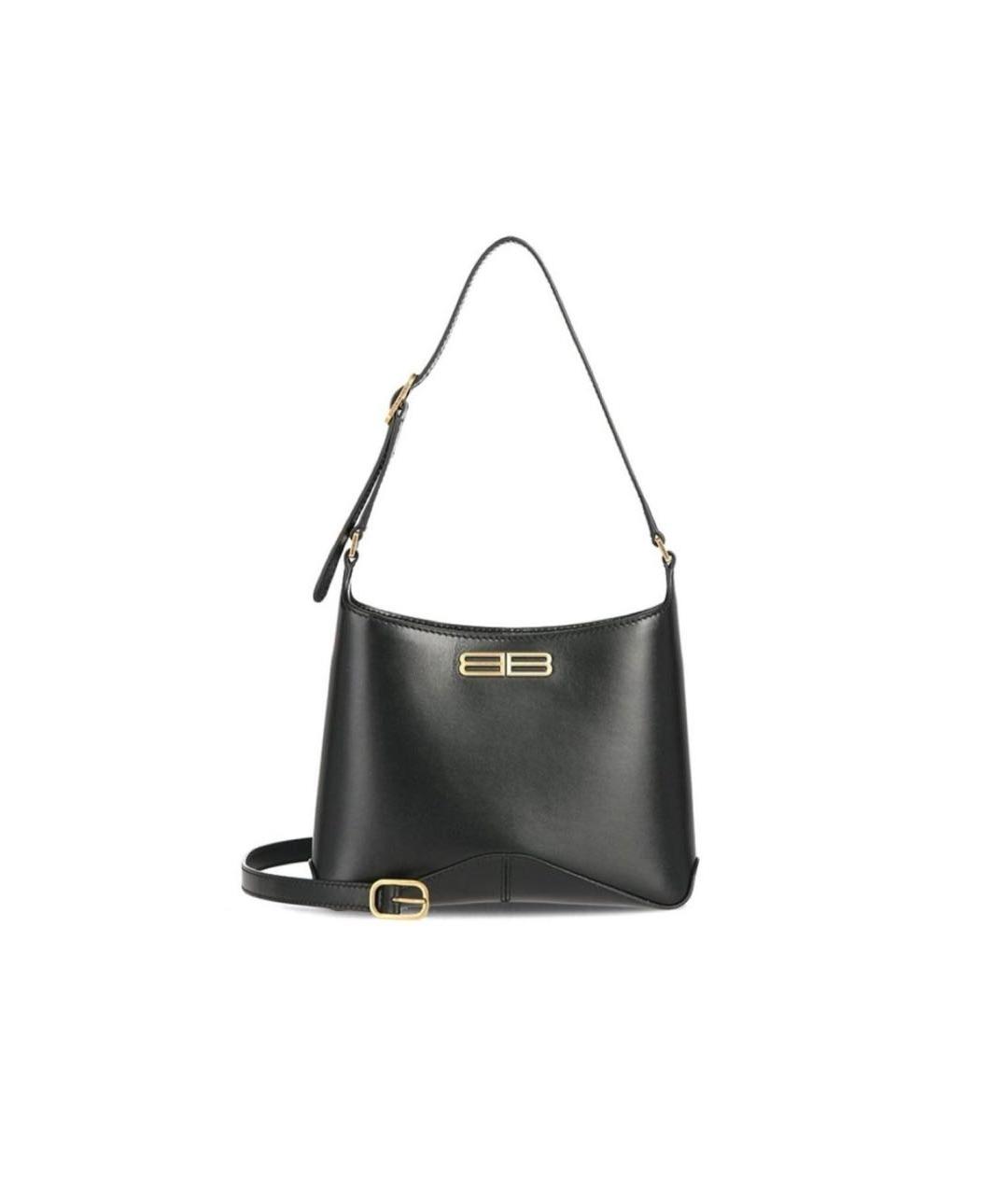 BALENCIAGA Черная кожаная сумка через плечо, фото 8