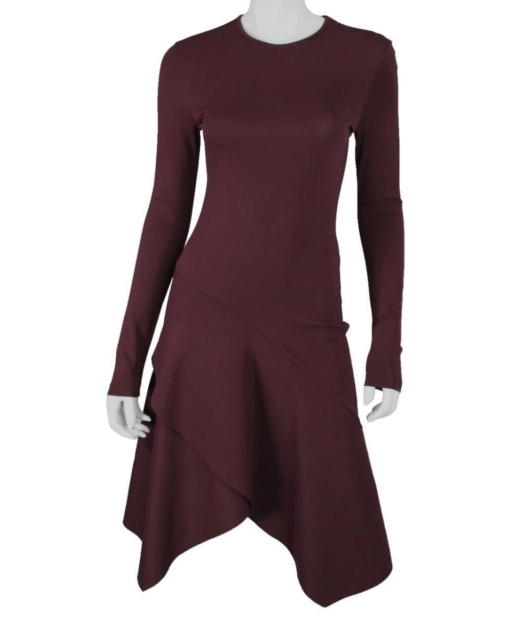 GIVENCHY Бордовое вискозное коктейльное платье, фото 5