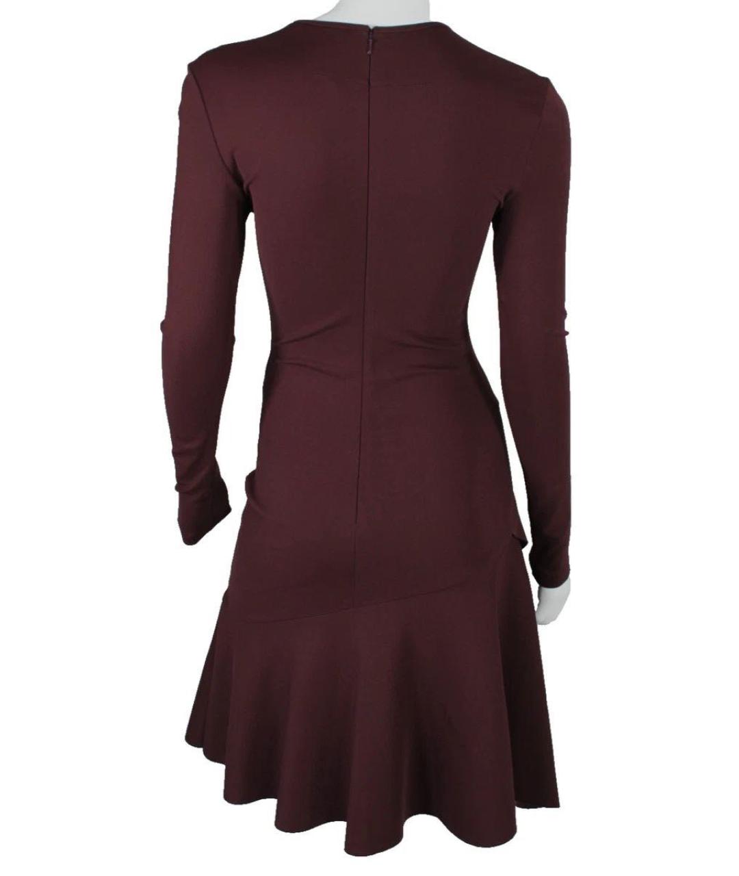 GIVENCHY Бордовое вискозное коктейльное платье, фото 2