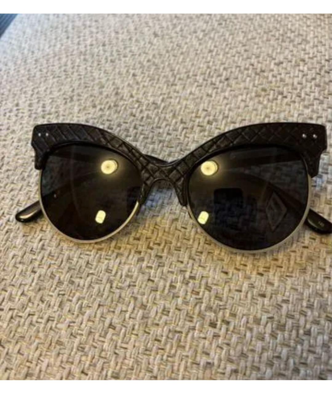 BOTTEGA VENETA Черные пластиковые солнцезащитные очки, фото 4