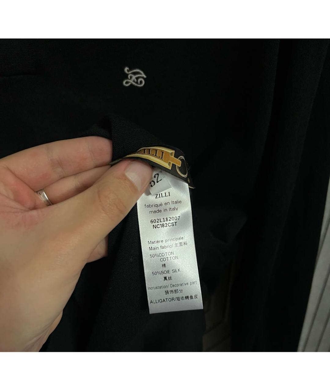 ZILLI Черный шелковый джемпер / свитер, фото 8