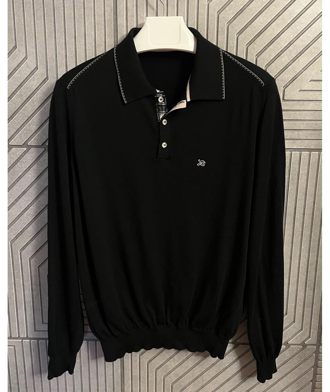 ZILLI Черный шелковый джемпер / свитер, фото 9