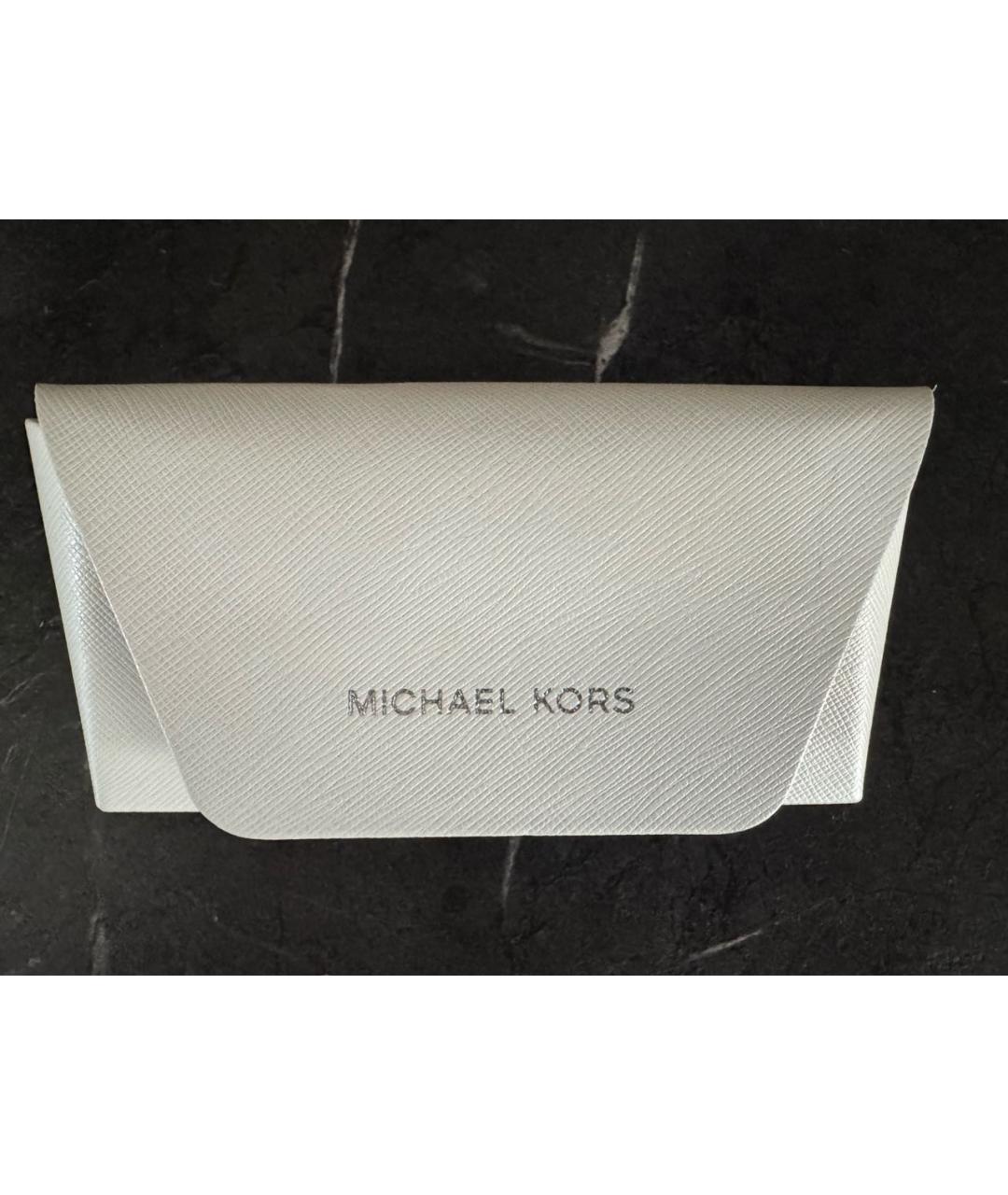 MICHAEL KORS Коричневые металлические солнцезащитные очки, фото 4