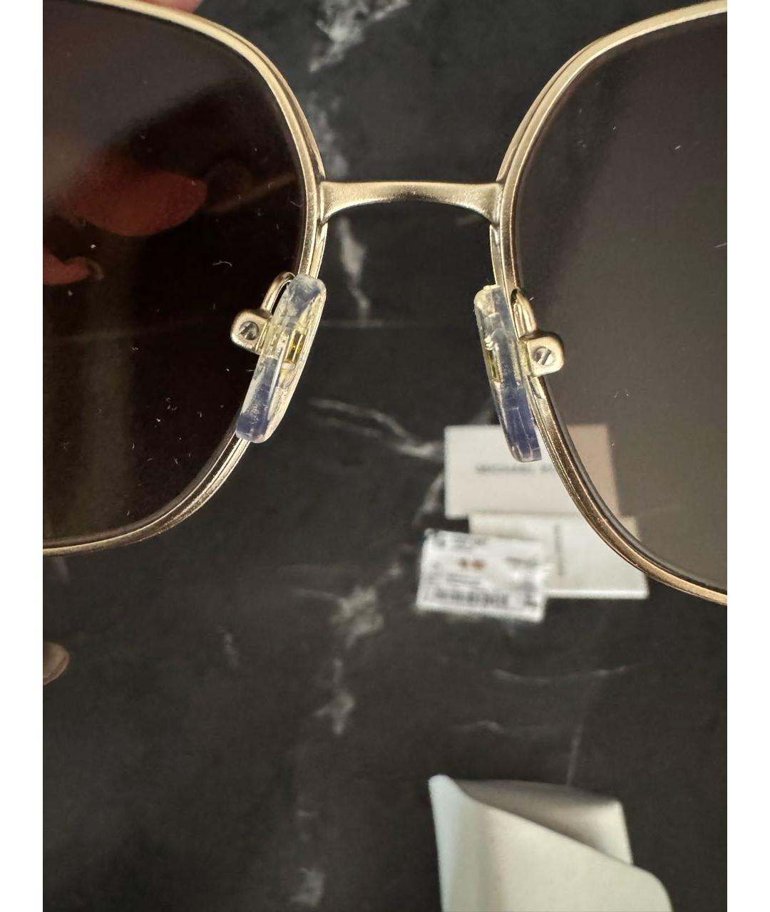 MICHAEL KORS Коричневые металлические солнцезащитные очки, фото 5