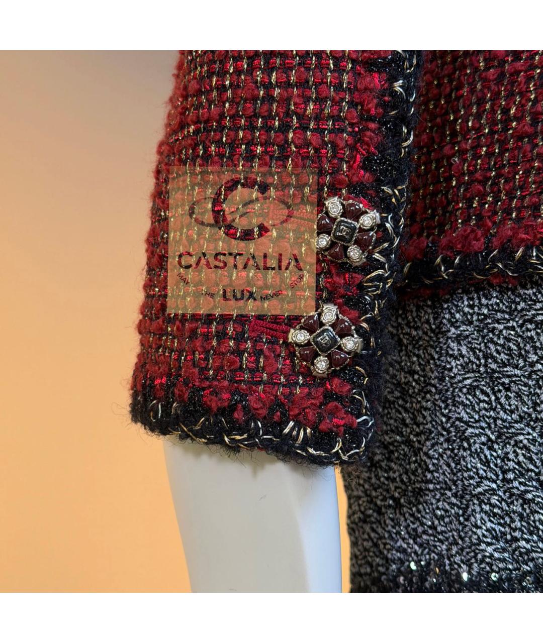 CHANEL Красный твидовый жакет/пиджак, фото 8