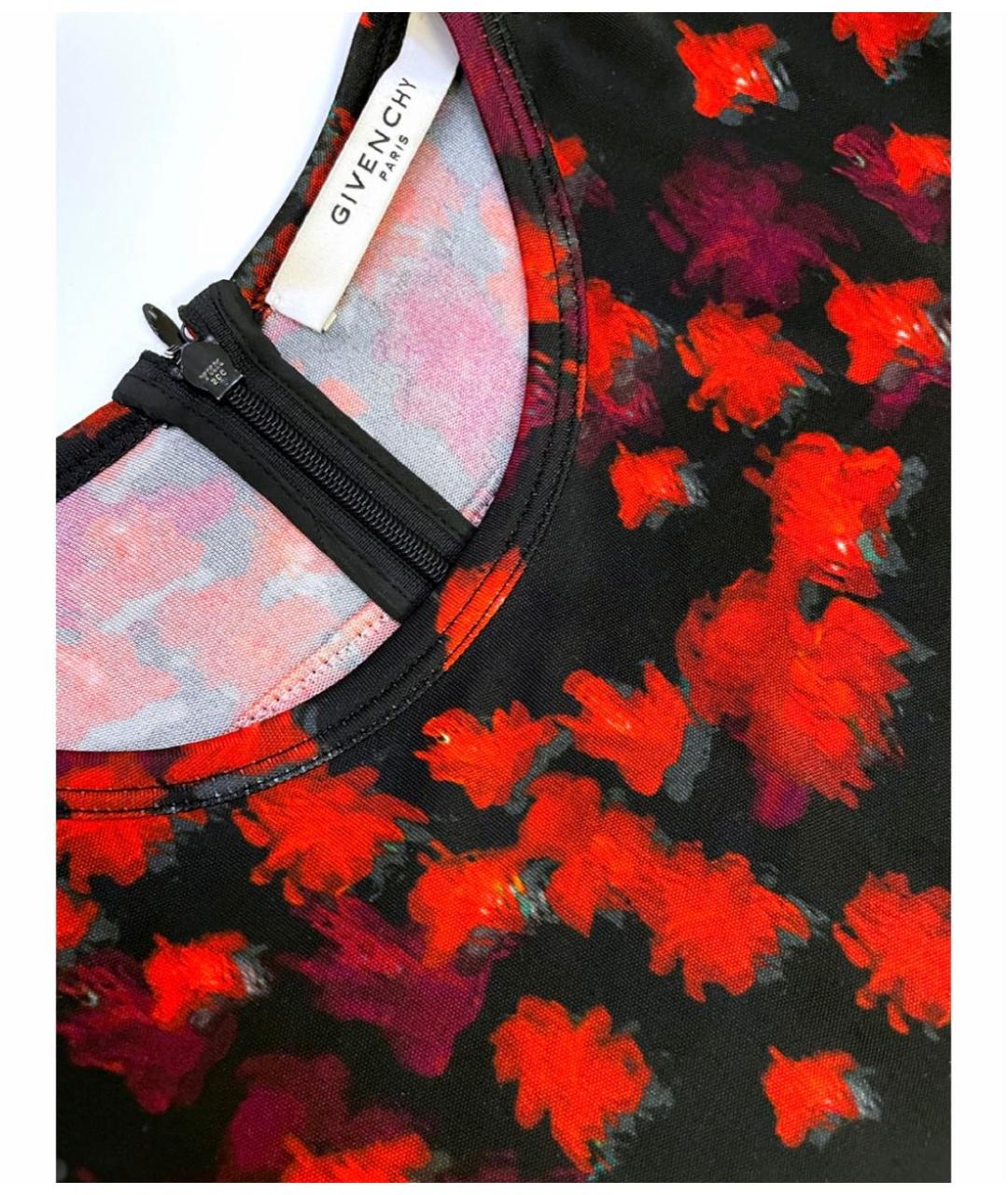 GIVENCHY Красное вискозное коктейльное платье, фото 3