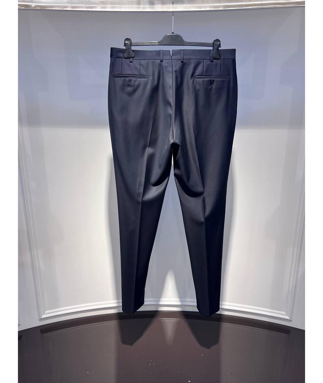 ZZEGNA Черные шерстяные классические брюки, фото 2