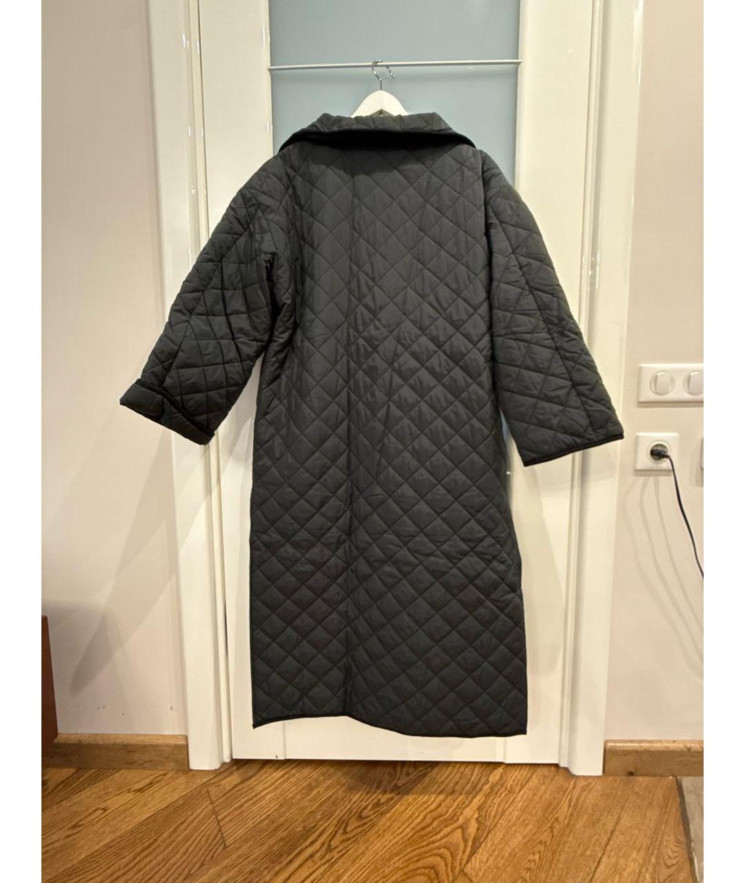 TOTEME Черное полиэстеровое пальто, фото 2