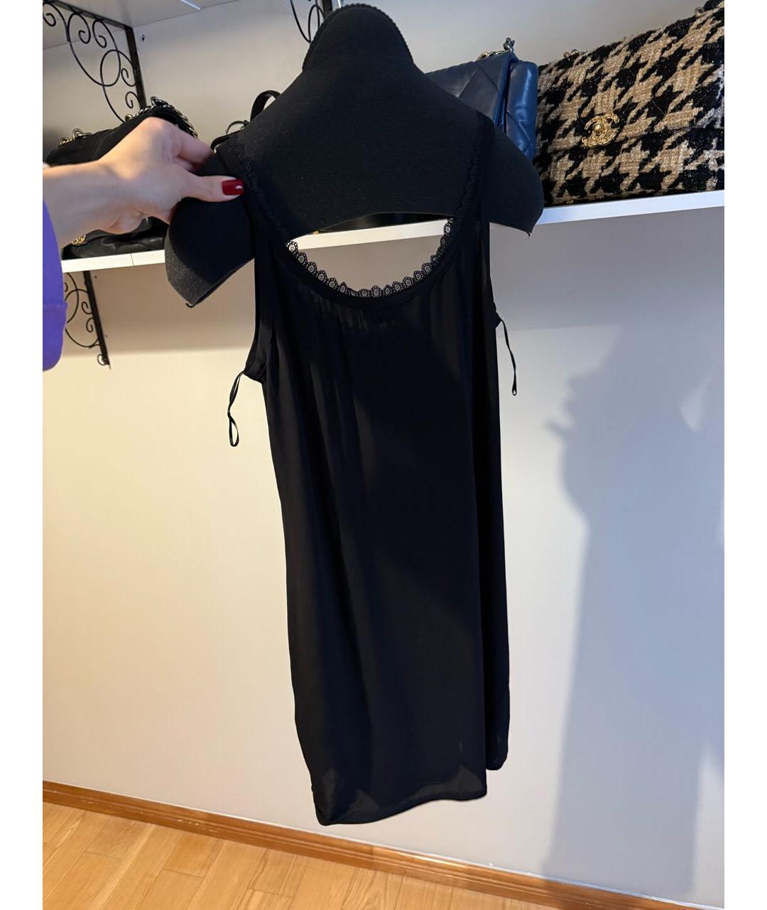 MAX MARA STUDIO Черное вискозное повседневное платье, фото 2