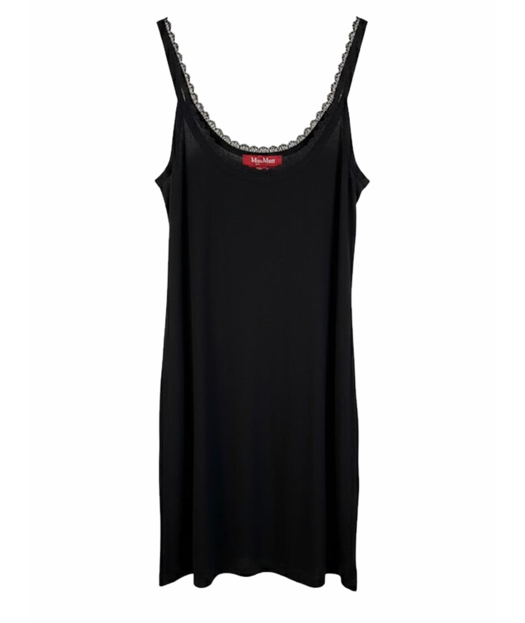MAX MARA STUDIO Черное вискозное повседневное платье, фото 1