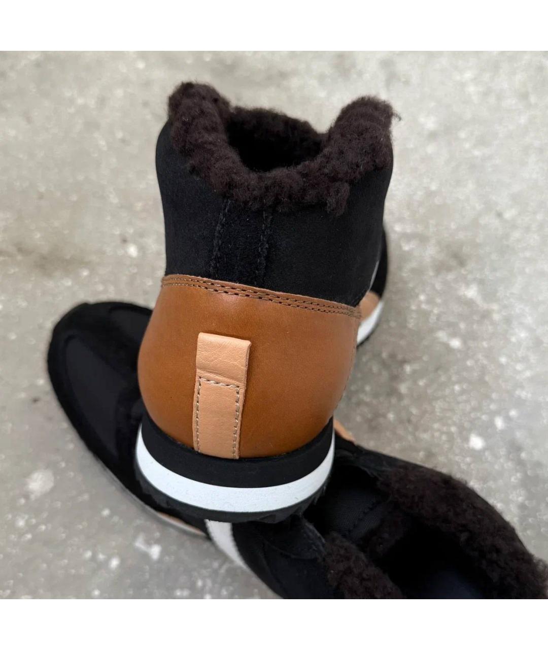 DOLCE&GABBANA Черные кожаные высокие ботинки, фото 8