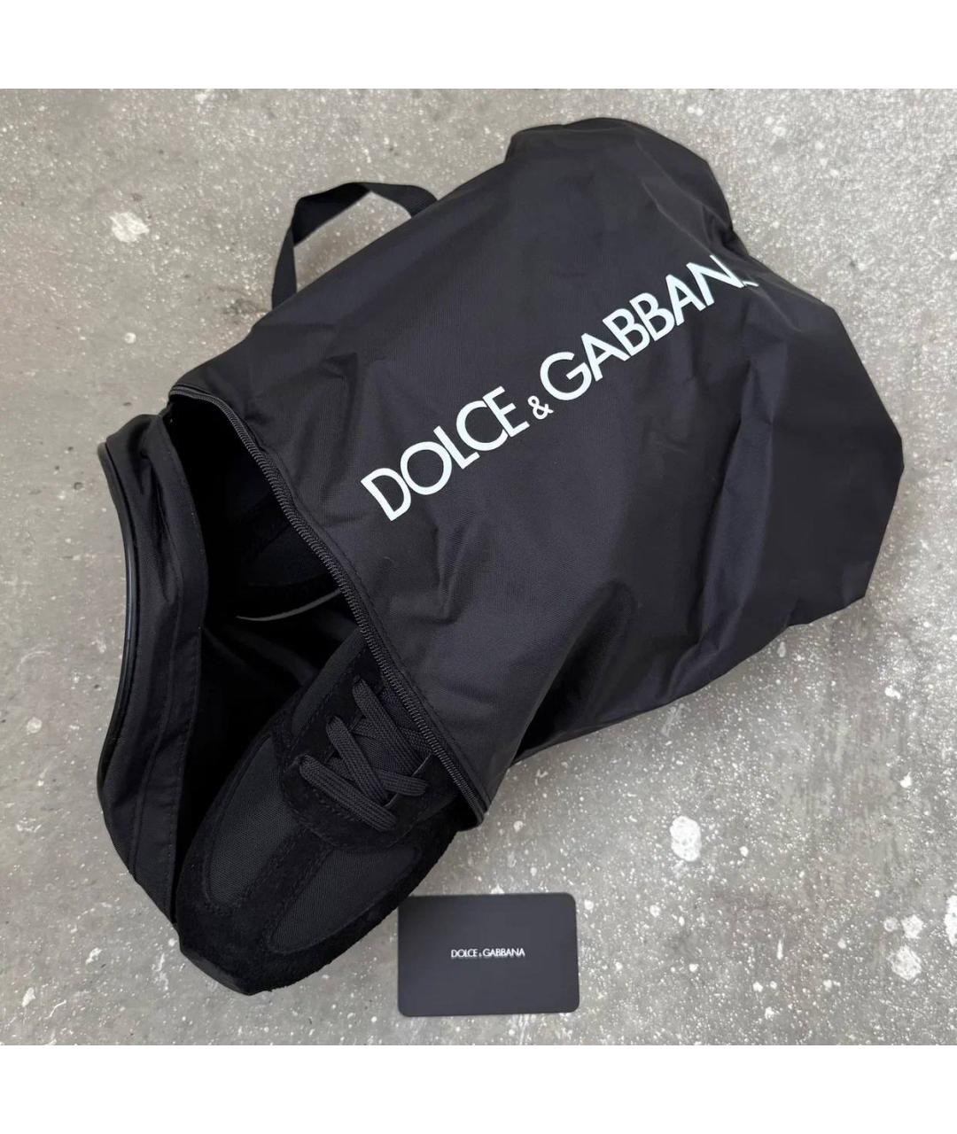 DOLCE&GABBANA Черные кожаные высокие ботинки, фото 9