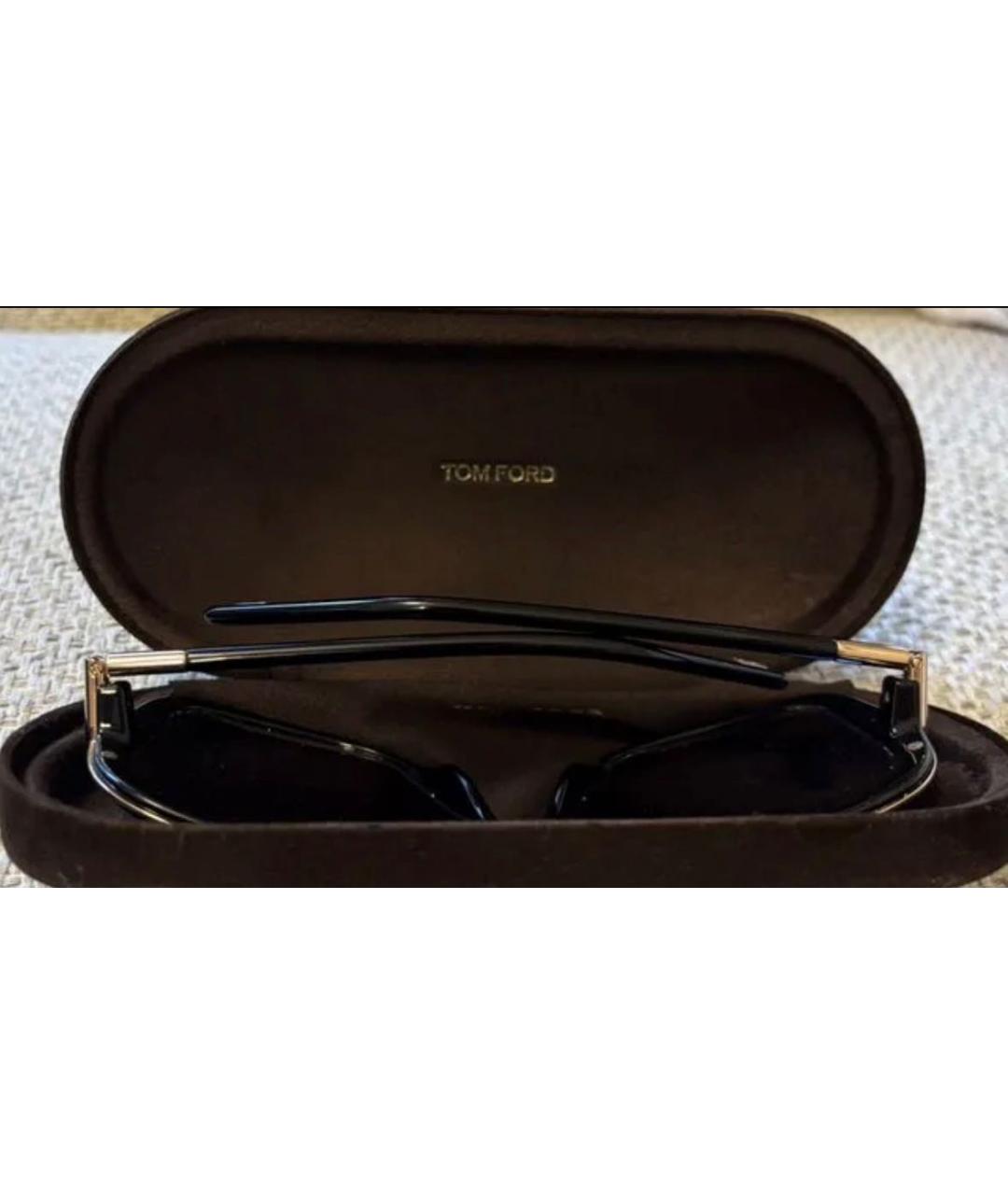 TOM FORD Черные пластиковые солнцезащитные очки, фото 4