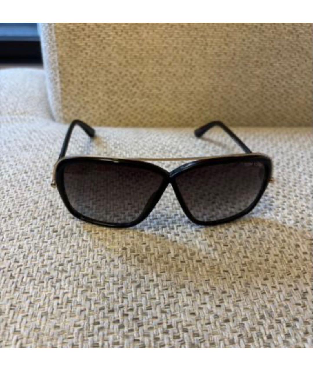 TOM FORD Черные пластиковые солнцезащитные очки, фото 3