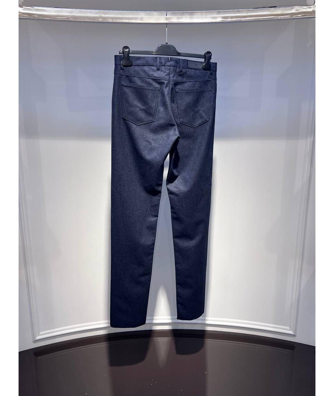 ZZEGNA Черные шерстяные классические брюки, фото 2