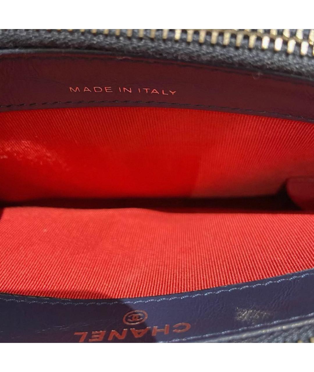 CHANEL Синяя кожаная сумка через плечо, фото 3