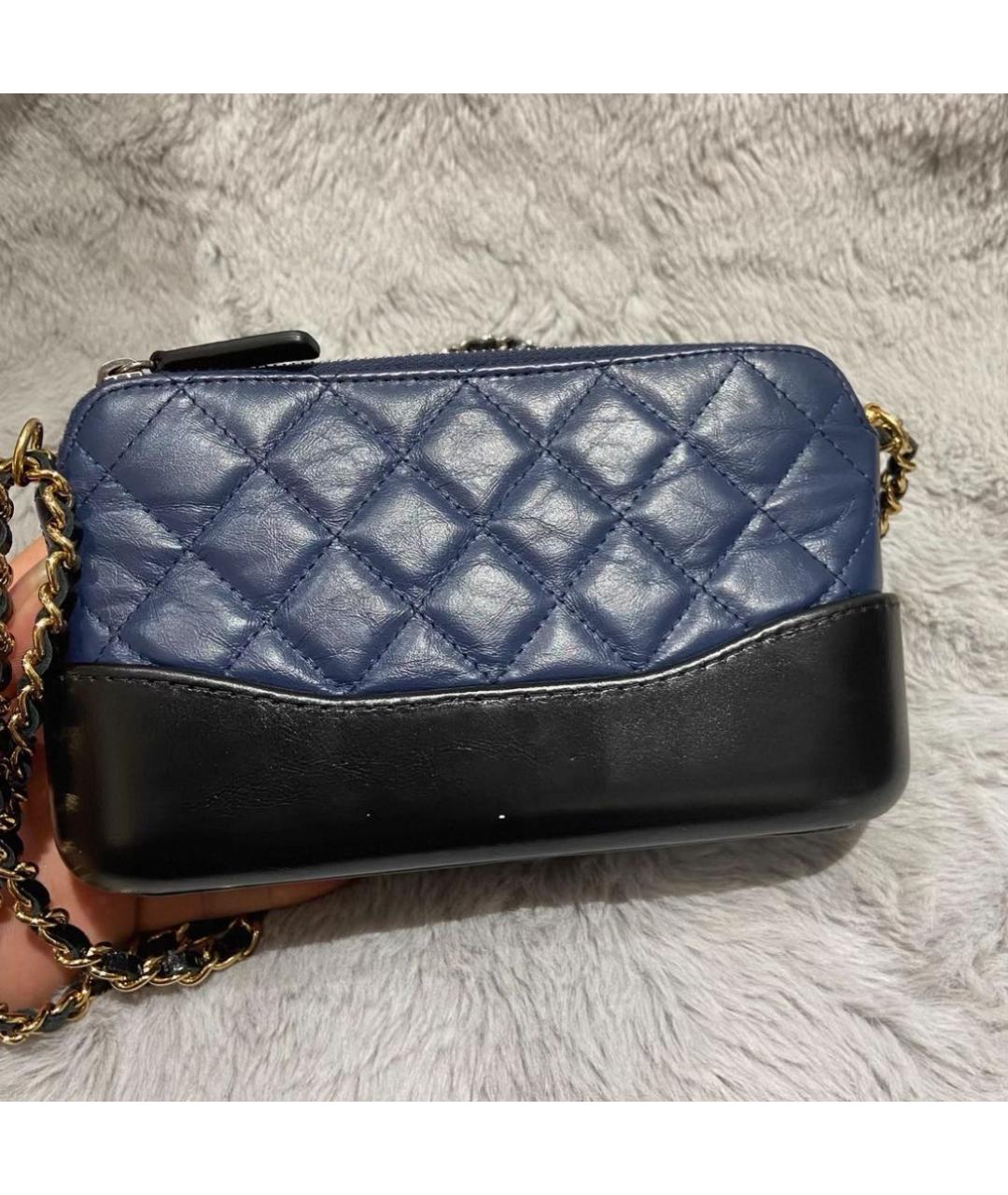 CHANEL Синяя кожаная сумка через плечо, фото 2