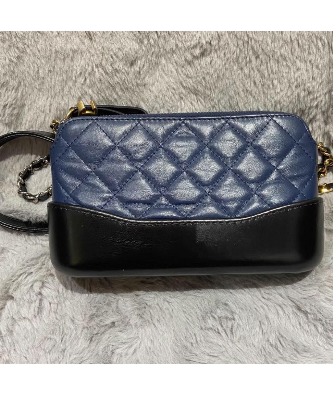 CHANEL Синяя кожаная сумка через плечо, фото 6