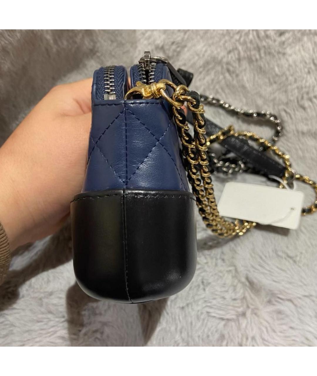 CHANEL Синяя кожаная сумка через плечо, фото 5