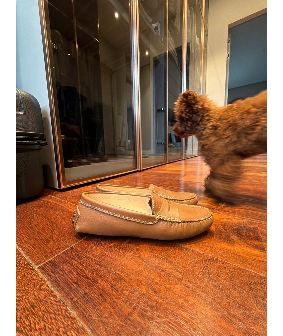 TOD'S Коричневые кожаные мокасины, фото 5