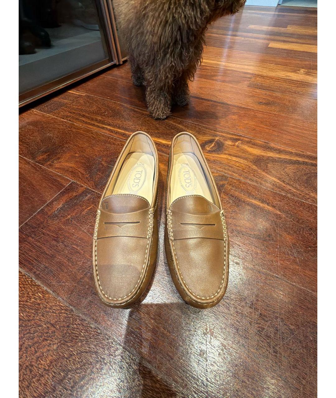 TOD'S Коричневые кожаные мокасины, фото 2