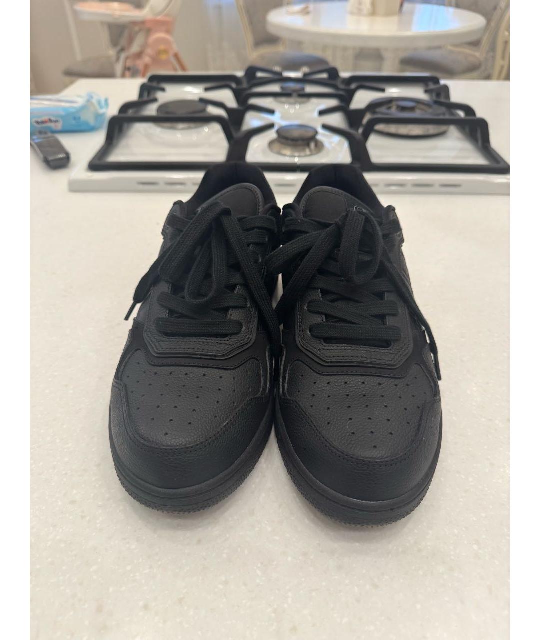 CHRISTIAN DIOR Черные кожаные низкие кроссовки / кеды, фото 4