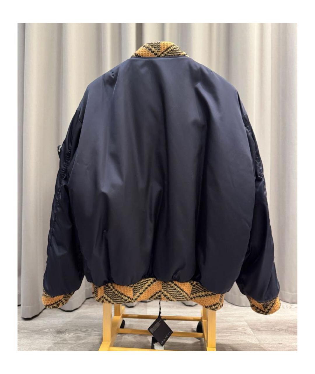 PRADA Темно-синий шерстяной пуховик, фото 4