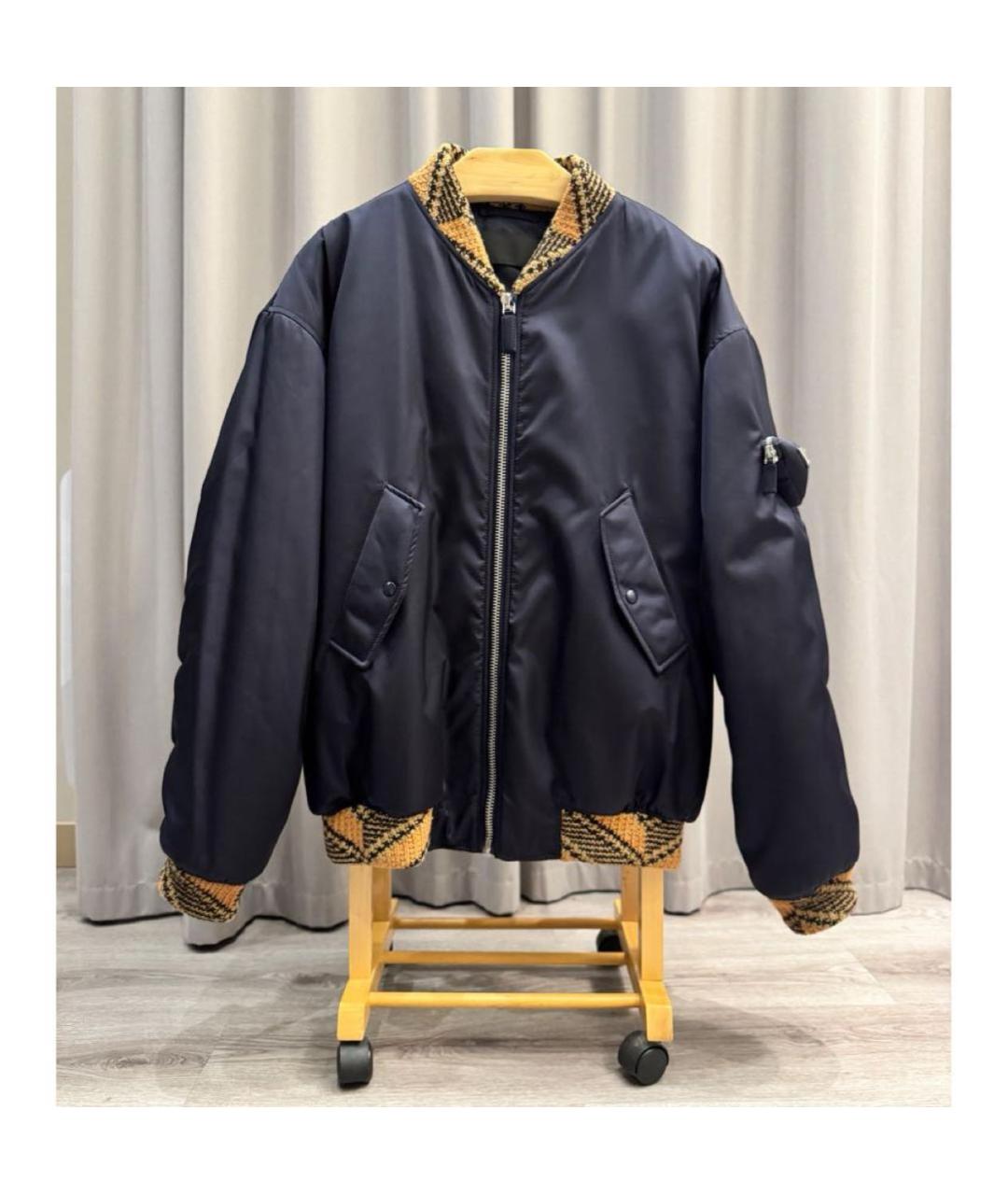 PRADA Темно-синий шерстяной пуховик, фото 5