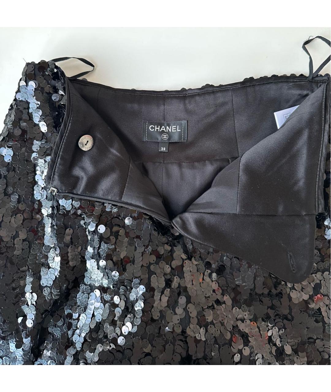 CHANEL Черные полиэстеровые кюлоты, фото 3