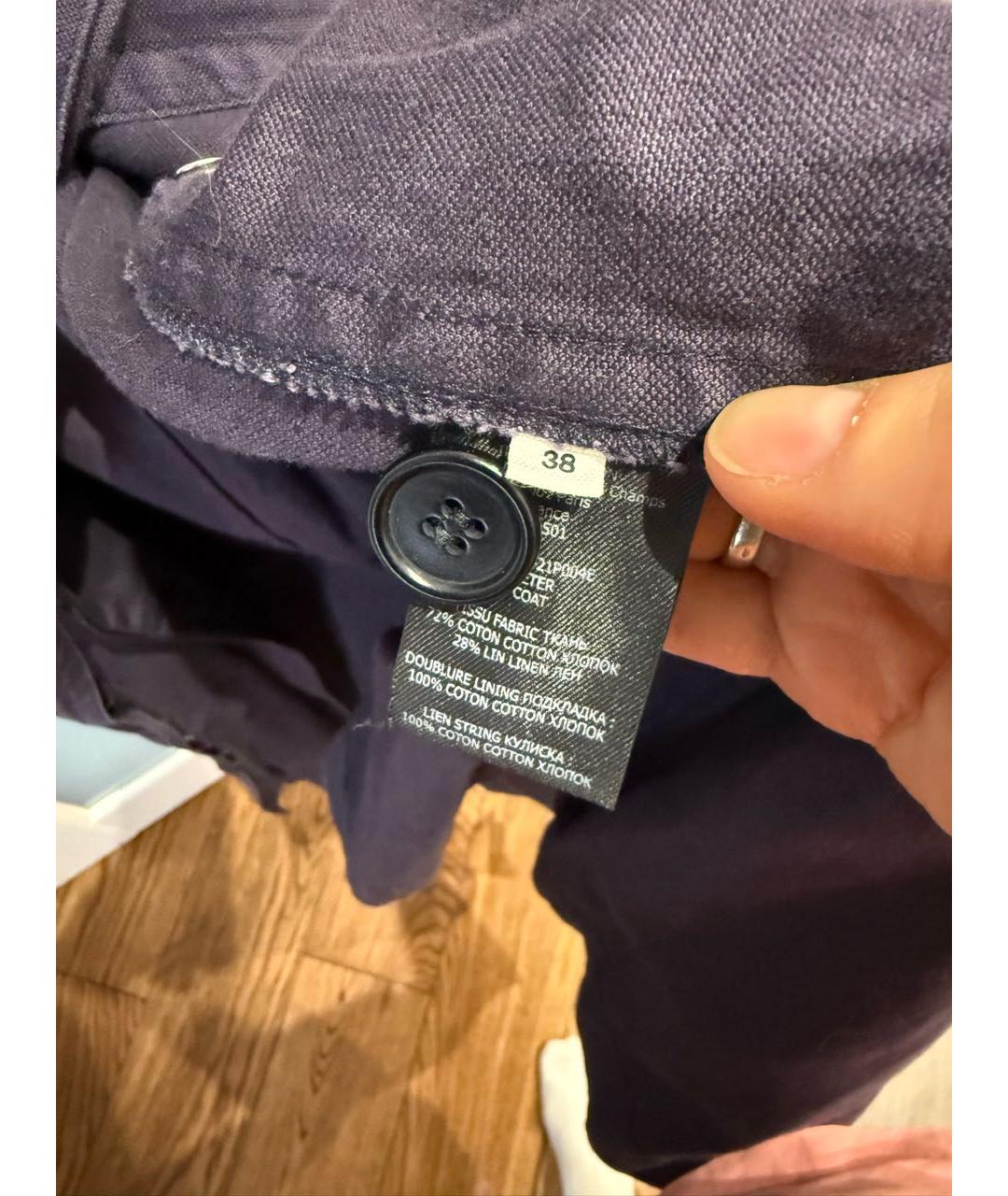 ISABEL MARANT ETOILE Темно-синий деним тренч/плащ, фото 5