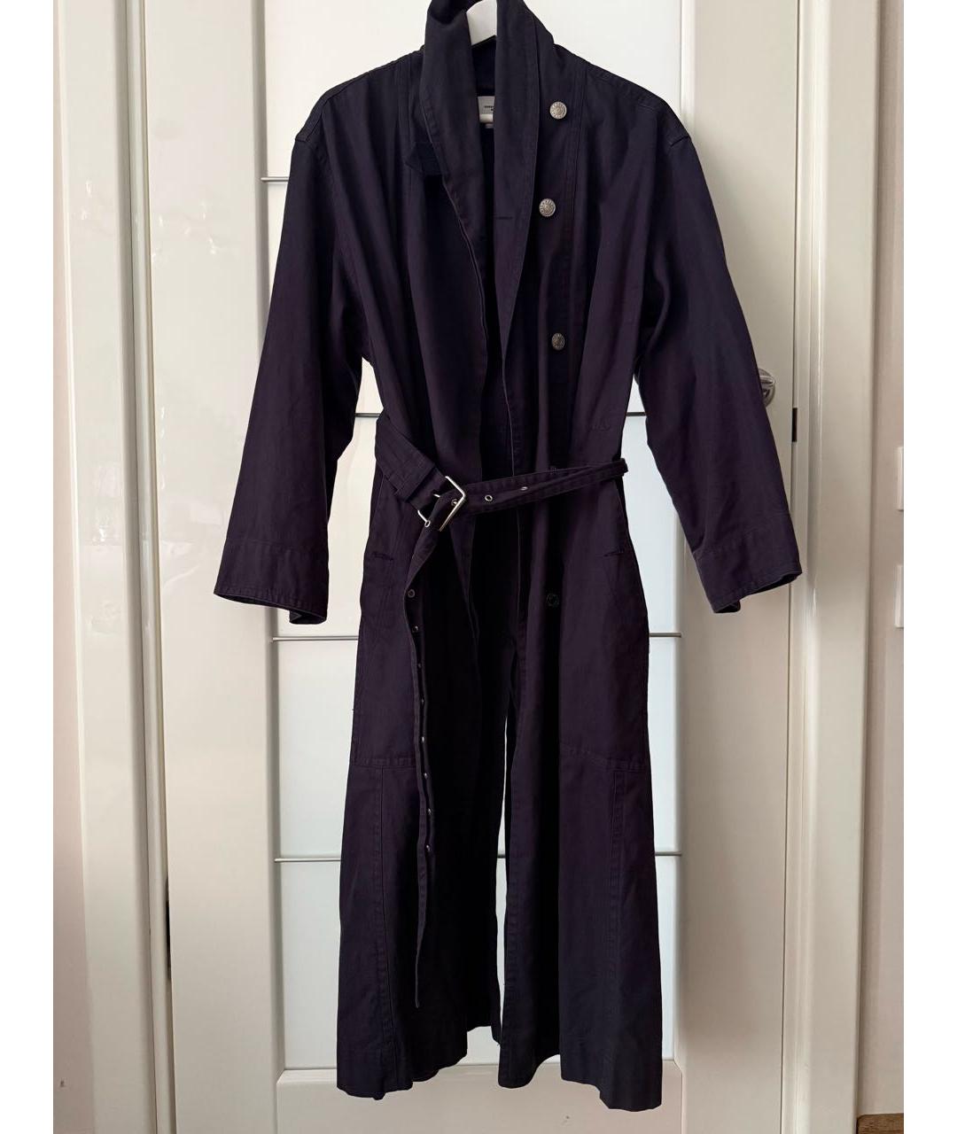 ISABEL MARANT ETOILE Темно-синий деним тренч/плащ, фото 6