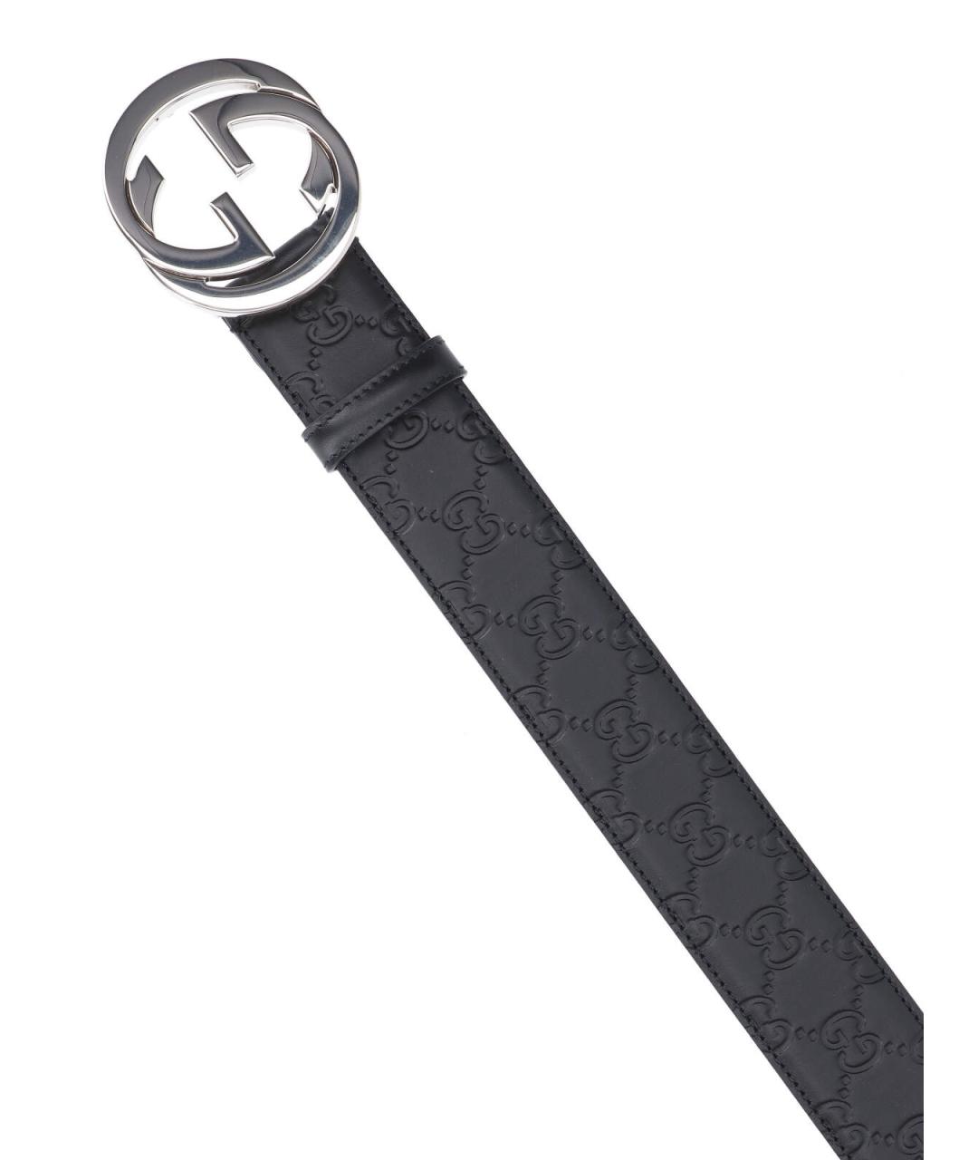 GUCCI Черный кожаный ремень, фото 3