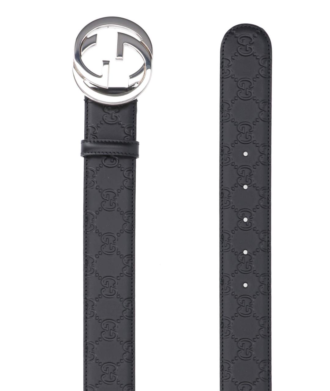 GUCCI Черный кожаный ремень, фото 2