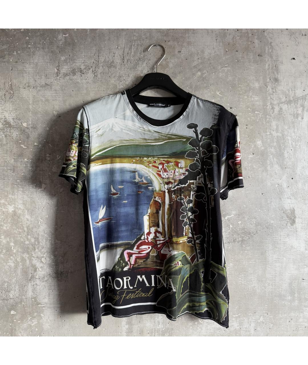 DOLCE&GABBANA Мульти хлопковая футболка, фото 9