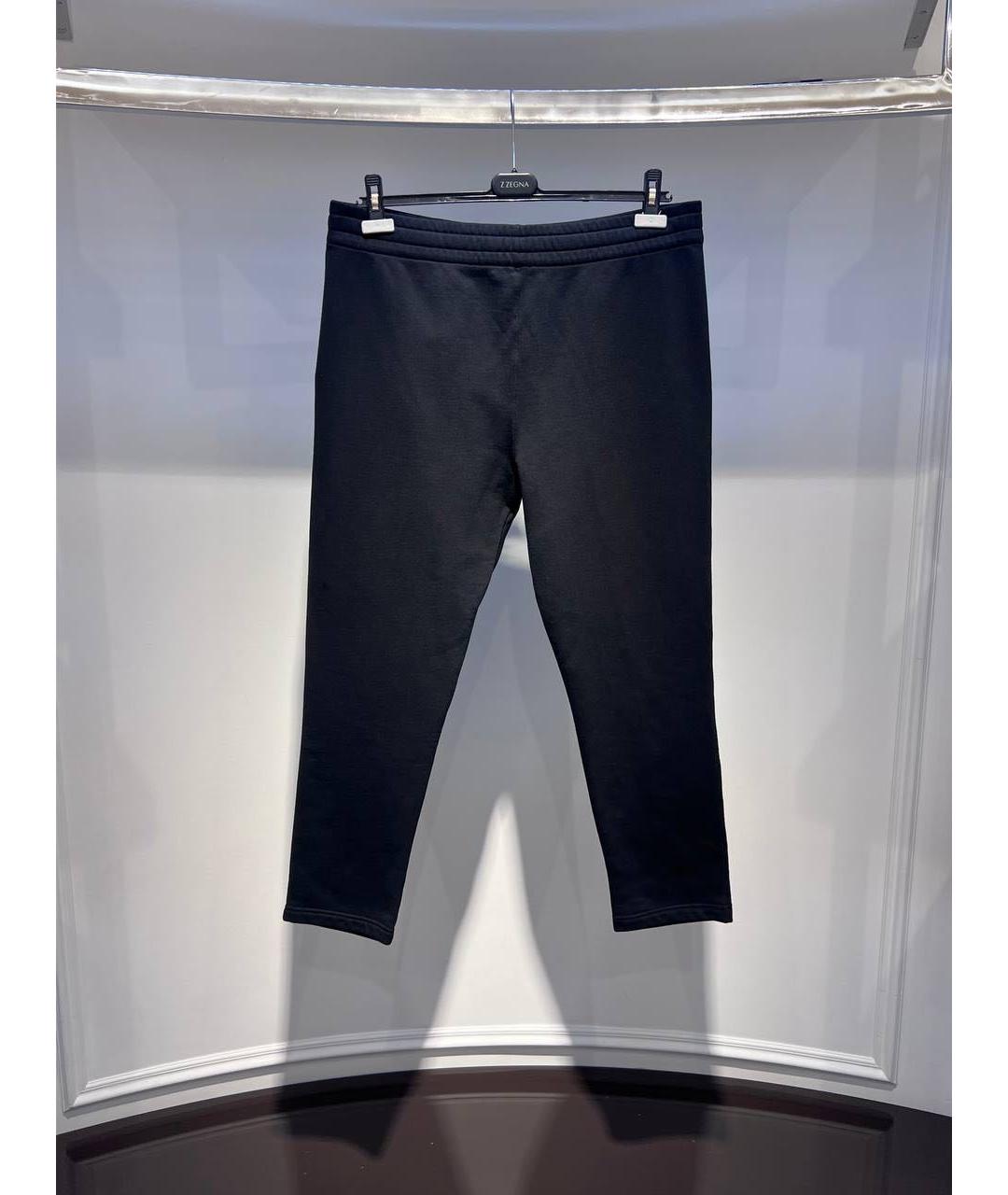 ZZEGNA Черные хлопковые повседневные брюки, фото 4
